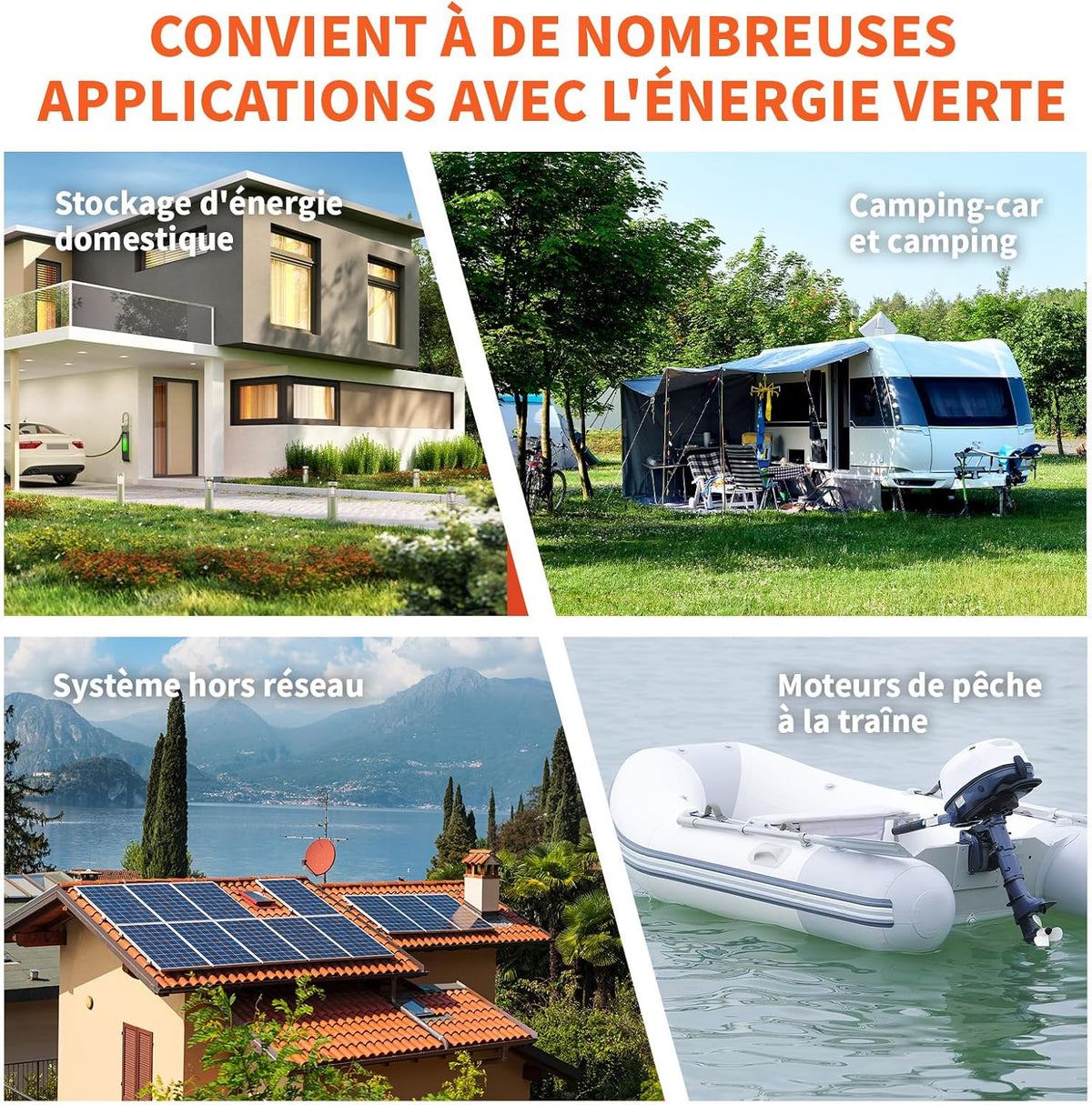 Batería LiFePO4 de 12V y 200Ah, batería de litio con 98% de eficiencia, BMS de 200A, IP65, 4500-16000 ciclos, autodescarga del 3% para sistemas solares, aplicaciones marinas y fuera de la red.