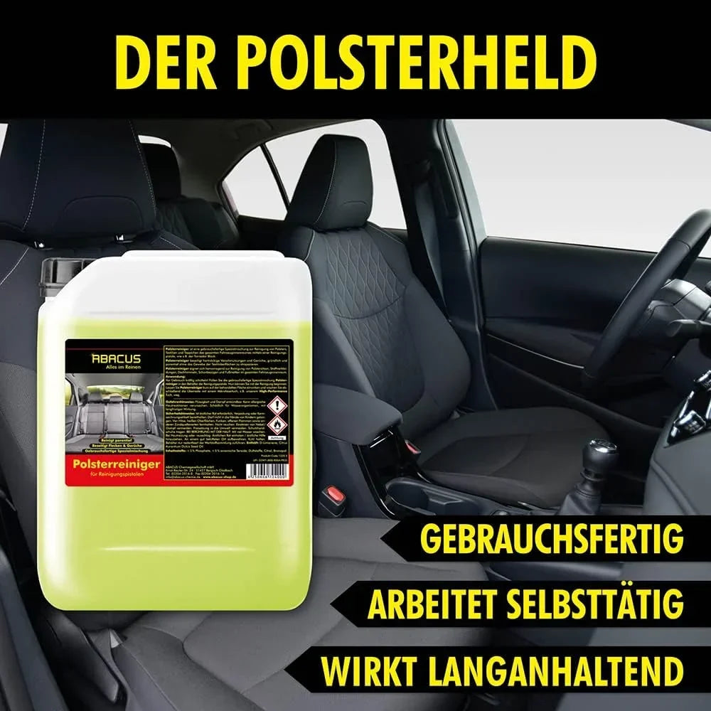 Set de pistola de limpieza Z-020RS con limpiador de tapicería y cuero, limpiador de plásticos de 5L y paños de microfibra para el interior del automóvil