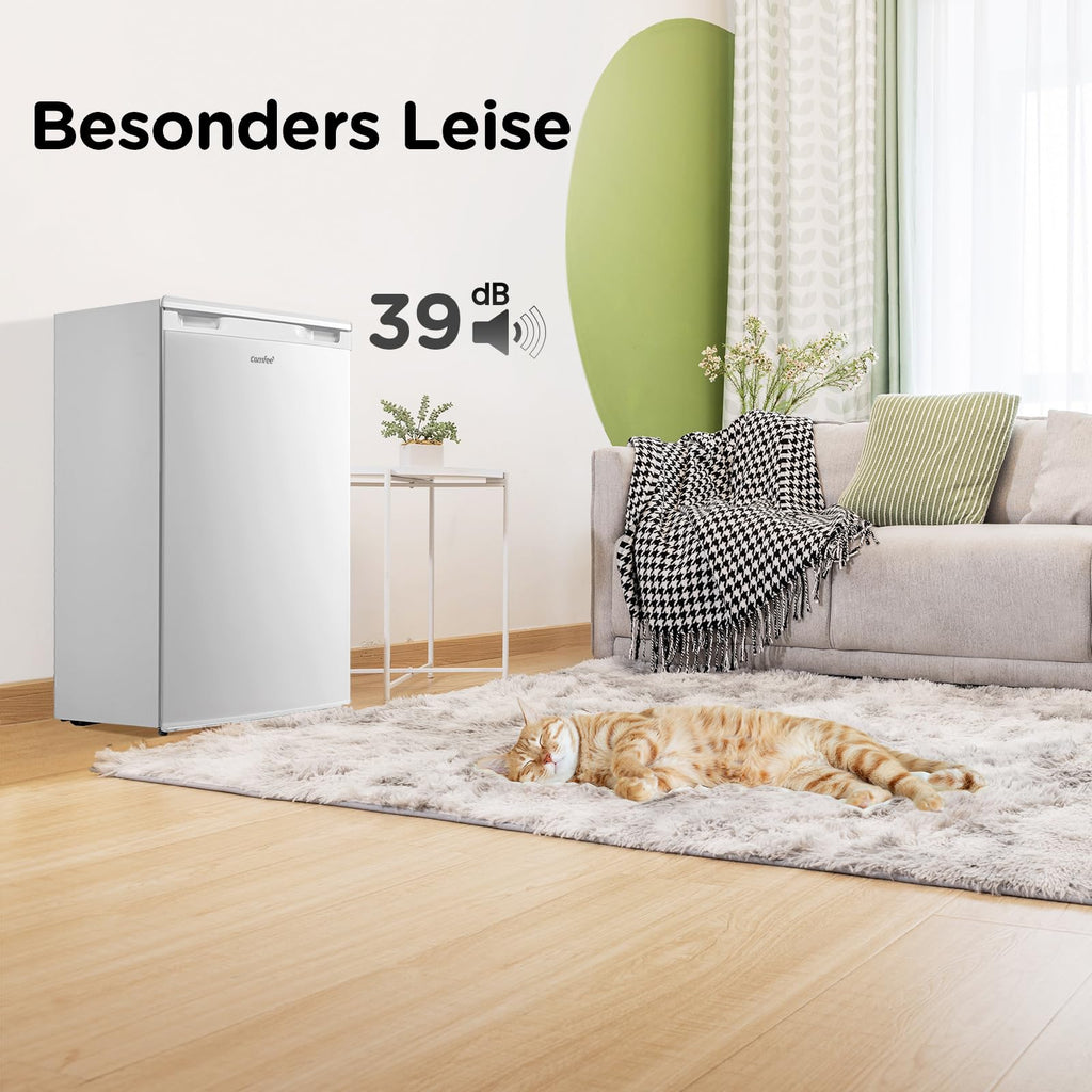 Refrigerador Comfee 131L sin congelador, compresor inverter, 72kWh/año, clase D, 39dB, cajón para frutas/verduras, Al. 84,5 An. 55,3 cm
