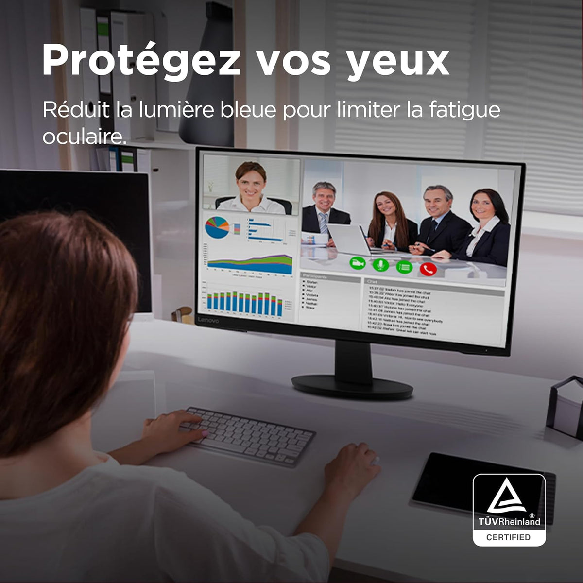 Lenovo N27q Monitor 27" QHD (IPS, 100Hz, 4ms, cable DP, HDMI) Ajuste pivotante - Negro