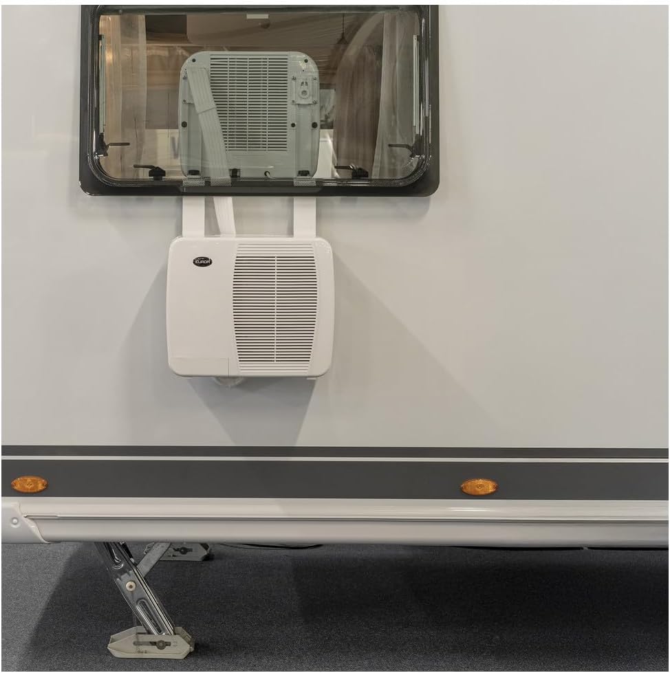 Aire acondicionado dividido EUROM AC2401 para caravanas, autocaravanas, camping, barcos, autobuses, campers, remolques y casas móviles | Aire acondicionado portátil con 2400 BTU | Modelo mejorado del legendario AC2400