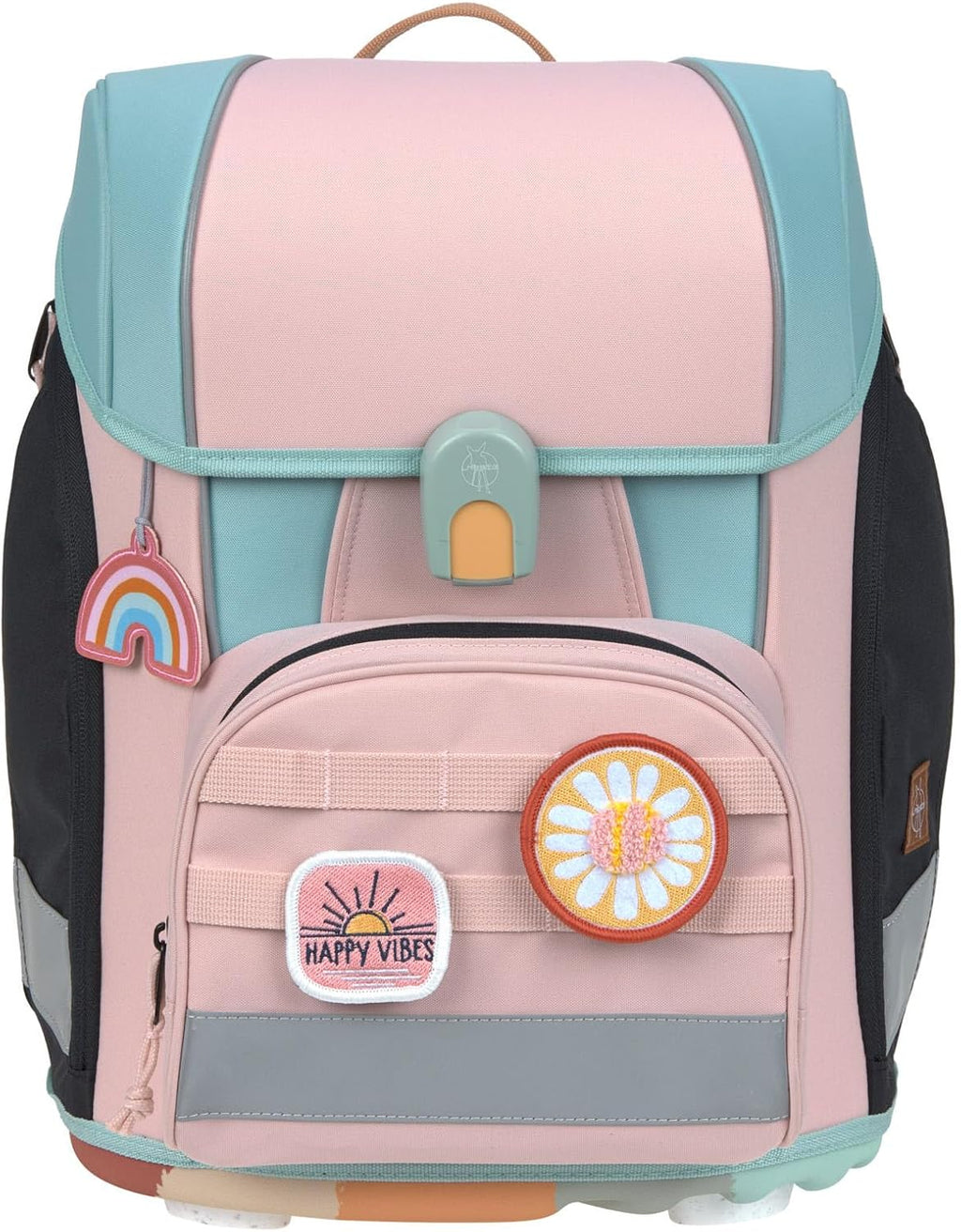 LÄSSIG Set de mochila escolar de 7 piezas para niños/School Set Boxy Unique Negro