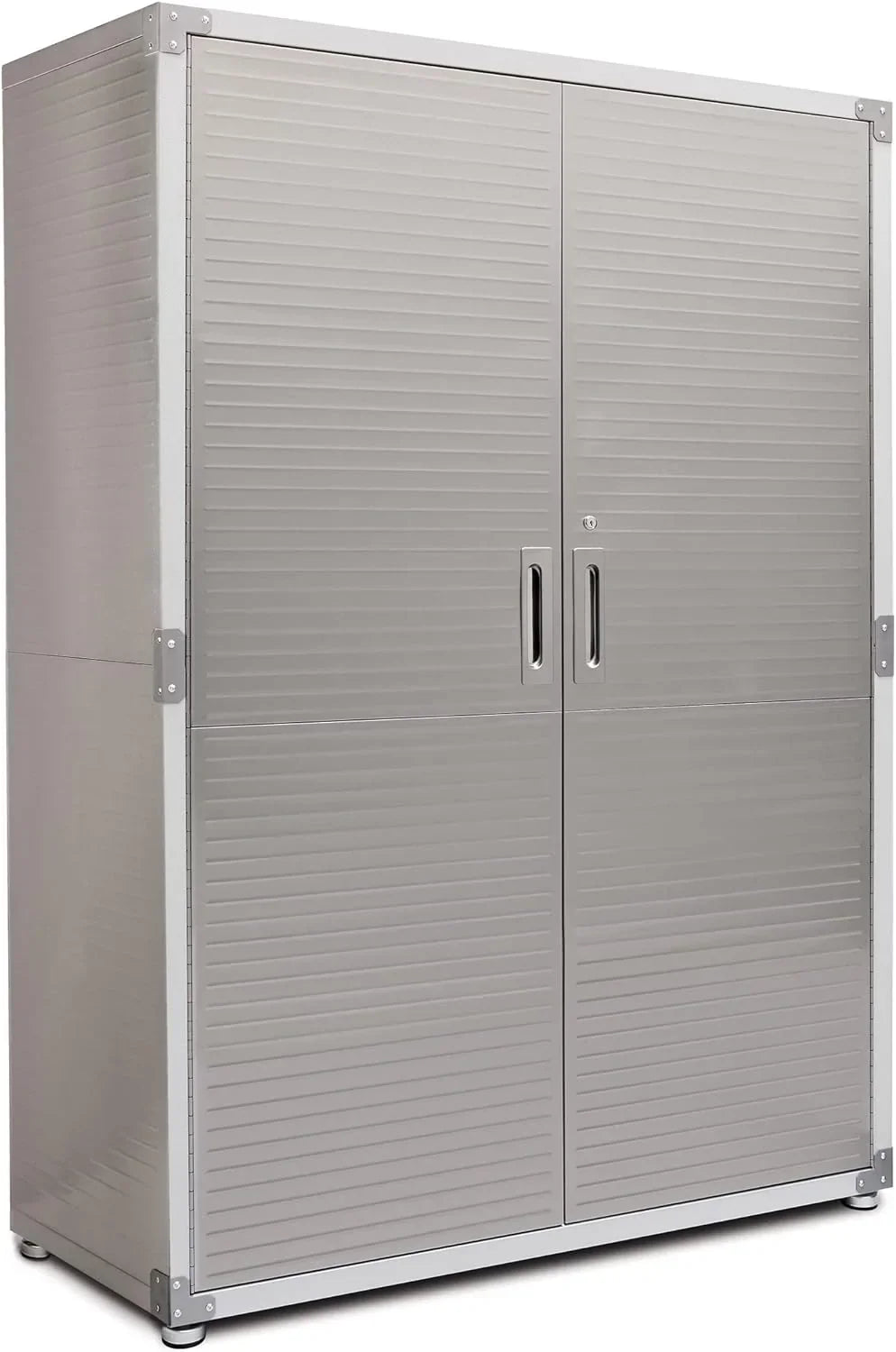 Seville Classics UHD16238 Mega armario, 121,9 x 60,9 x 182,9 cm, soporte de metal con recubrimiento en polvo, gris