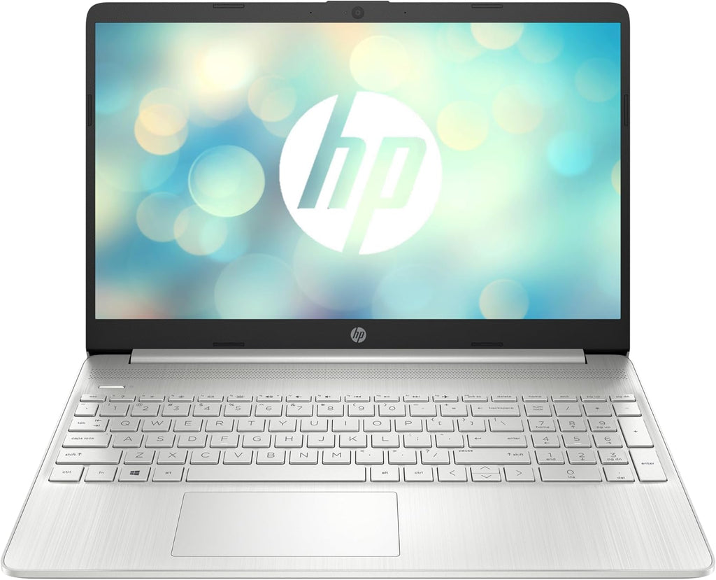 HP 15s-fq5004sf Ordenador portátil 15,6" FHD IPS, PC portátil (Intel Core i7-1255U, 16 GB de RAM, SSD 512 GB, Intel Iris XE, Windows 11), portátil plateado, teclado AZERTY