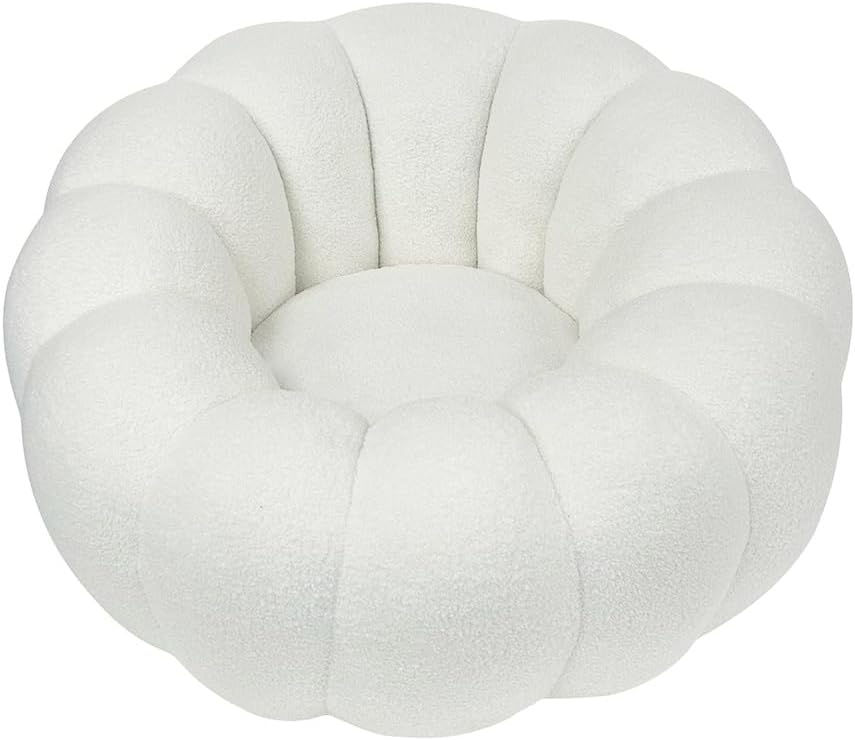 Sillón giratorio Milton & Oldbrook Vittoria con reposapiés, blanco