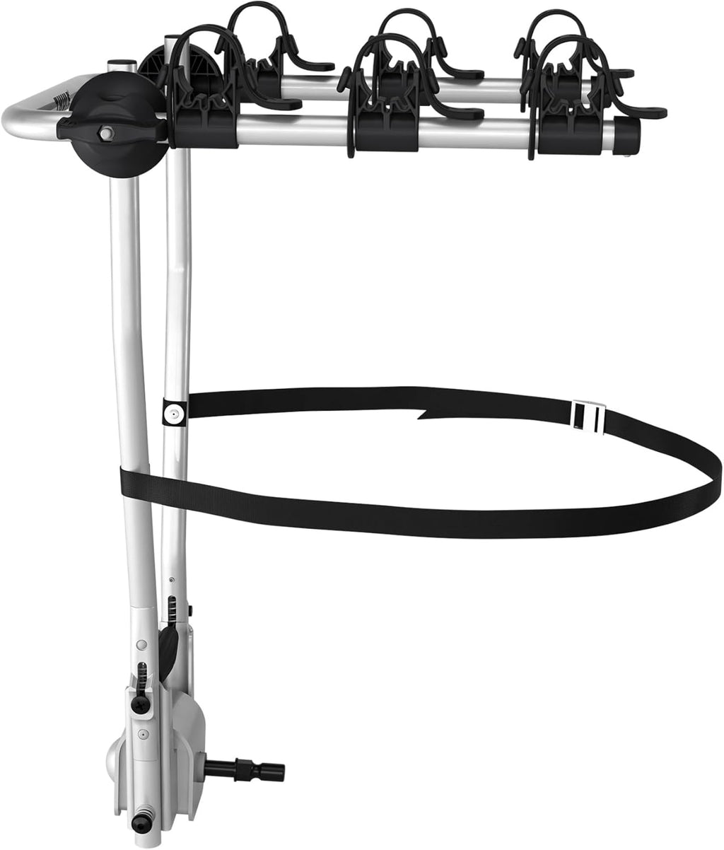 Thule HangOn 3 Tilt, portabicicletas básico de bola de remolque, inclinable y fácil de usar (para 3 bicicletas) TH9720 Gris