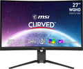 Monitor gaming curvo MSI MAG 275CQRXF de 27 pulgadas WQHD - 1000R, panel Rapid VA 2560 x 1440, 240 Hz / 1ms, 116% sRGB, DisplayHDR 400, Adaptive Sync, DP 1.4a, HDMI 2.0b, USB Type-C