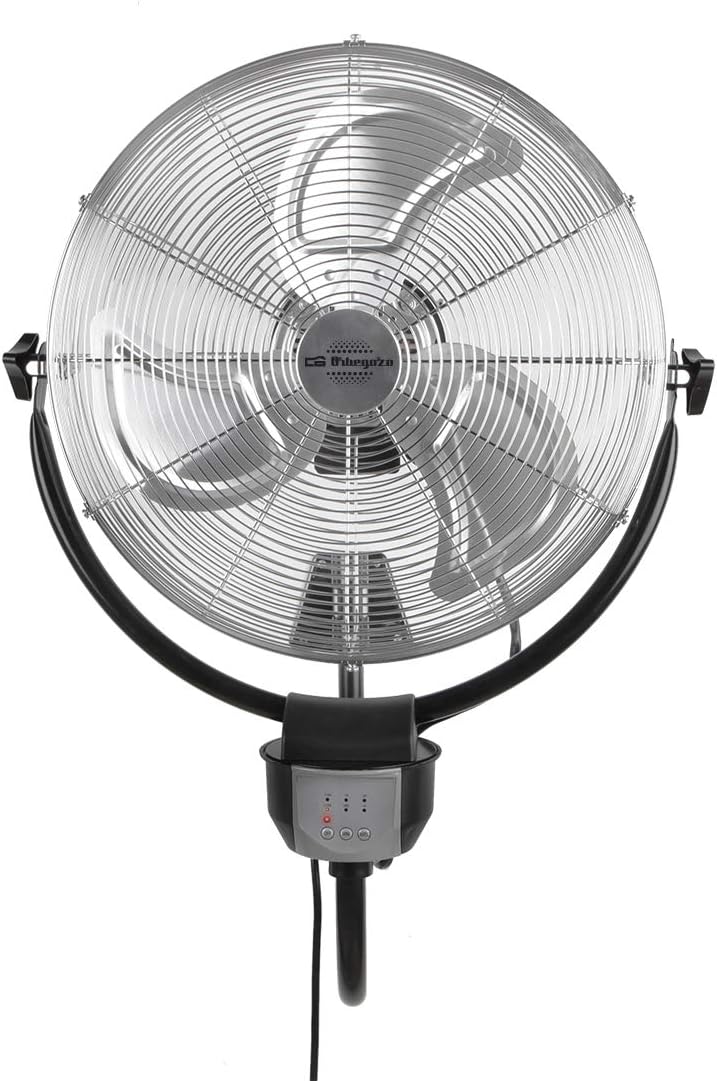 Orbegozo PWS 3050 - Ventilador industrial 2 en 1: ventilador de pie y de pared, función de oscilación, mando a distancia, 50 cm de diámetro, tres velocidades, altura ajustable hasta 140 cm, 120 W de potencia