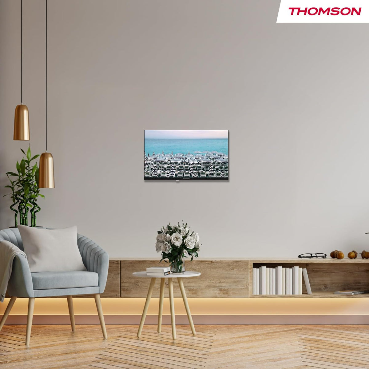 THOMSON 32 pulgadas (81 cm) LED HD Easy TV – No Smart – Modo hotel, USB, HDMI, Triple sintonizador (cable/satélite/antena), entrada AV, CI+, panel A+ – 32HD2S13