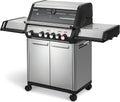 Barbacoa de gas Enders® MONROE PRO 4 SIKR TURBO, 4 quemadores de acero inoxidable, hornillo lateral, quemador trasero por infrarrojos, ventana de visualización, HEAT RANGE™, SWITCH GRID™, 800 °C TURBO ZONE™, SIMPLE CLEAN™, #8362