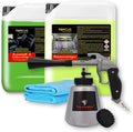 Set de pistola de limpieza Z-020RS con limpiador de tapicería y cuero, limpiador de plásticos de 5L y paños de microfibra para el interior del automóvil