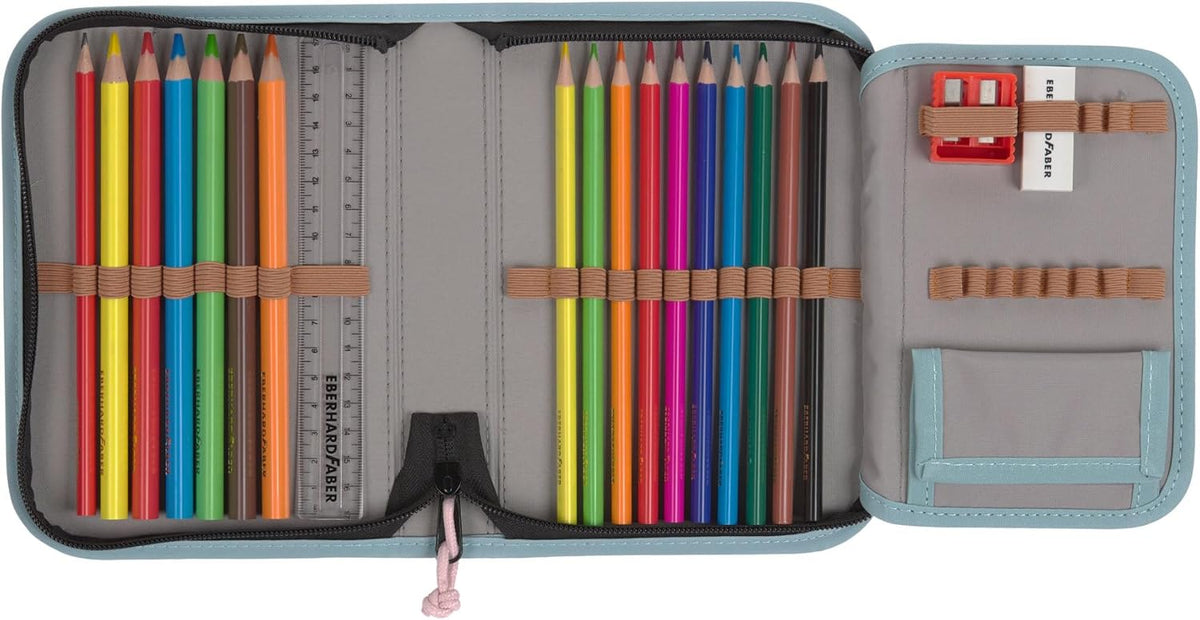 LÄSSIG Set de mochila escolar de 7 piezas para niños/School Set Boxy Unique Negro