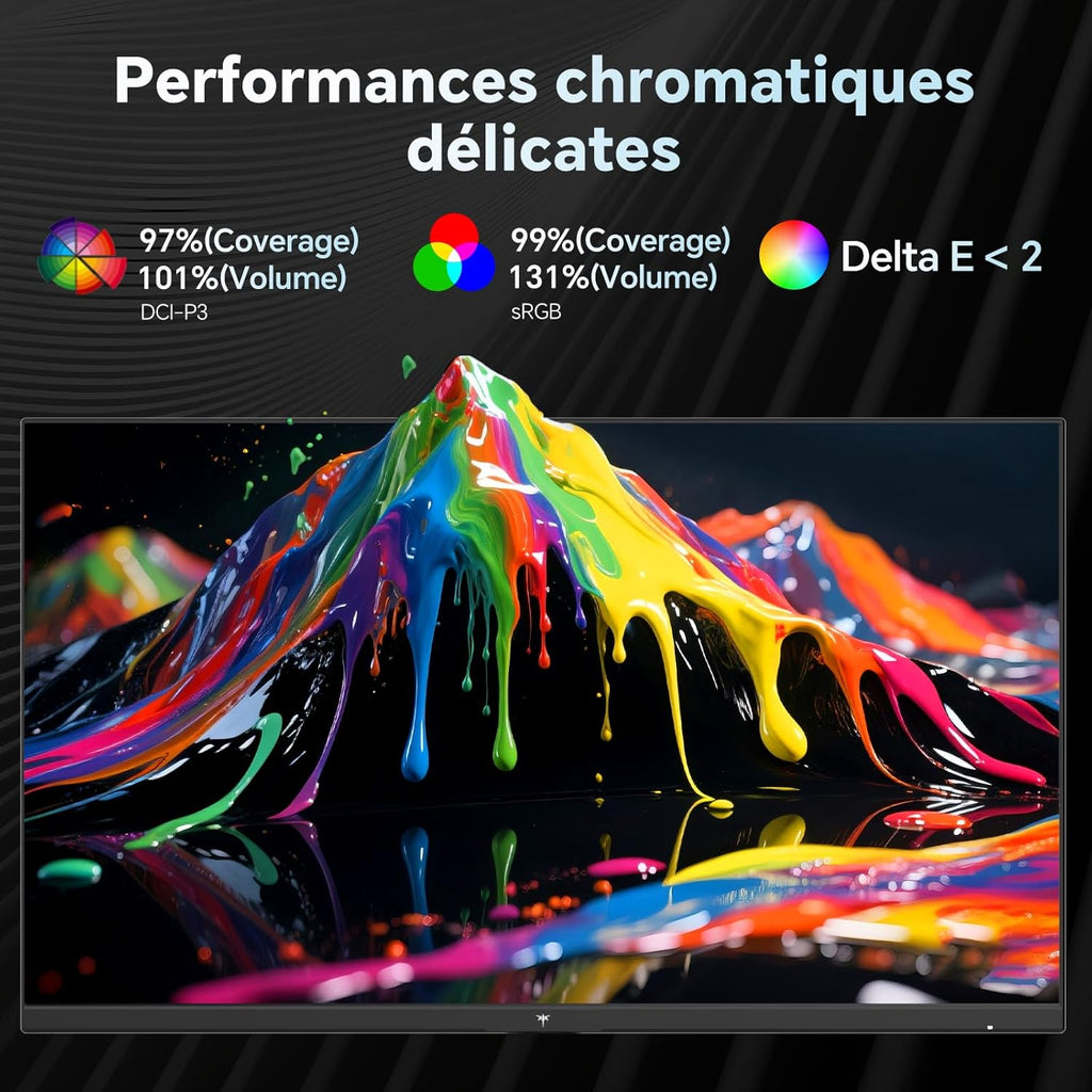 Monitor Gaming KTC de 27 pulgadas | 2K@200Hz | Altavoces integrados | Panel Fast IPS | Tiempo de respuesta de 1ms (MPRT) | Brillo de 450 CD/㎡, HDR400 | Adaptive Sync | 131% sRGB, 97% DCI-P3, ΔE＜2 | Blanco
