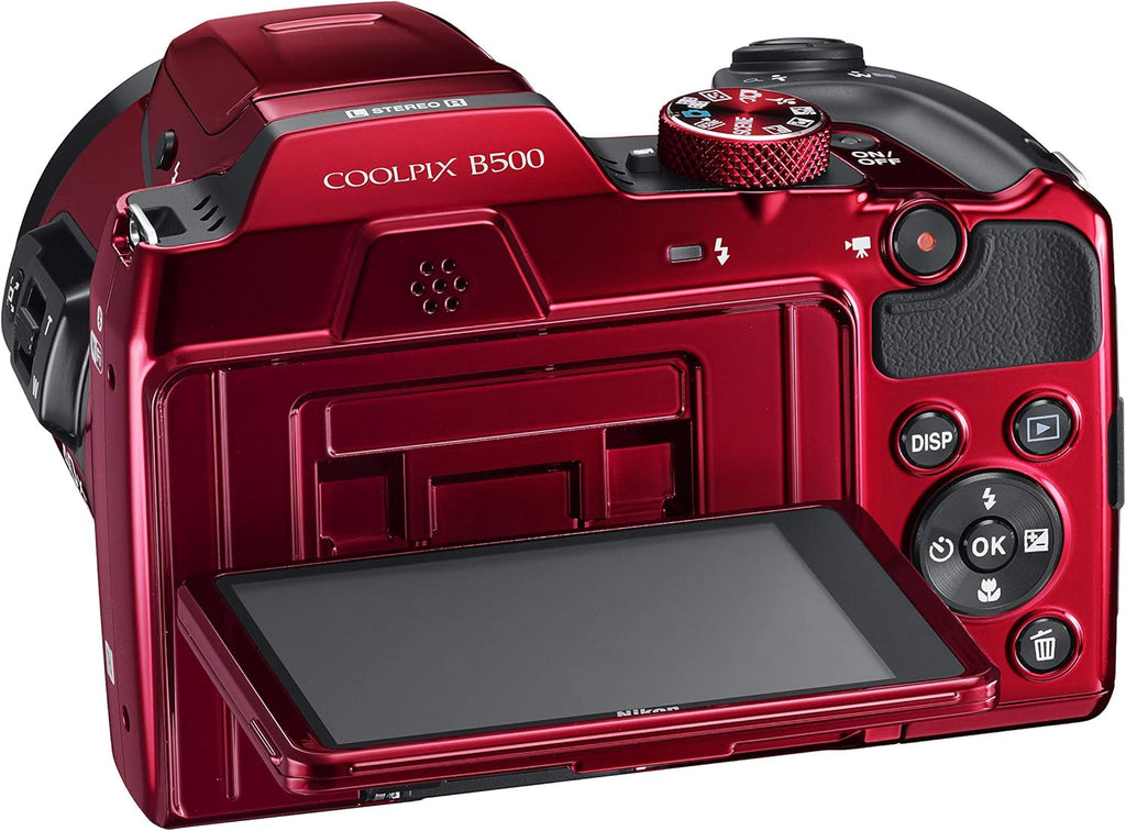 Cámara Nikon COOLPIX B500 Roja (Reacondicionada)