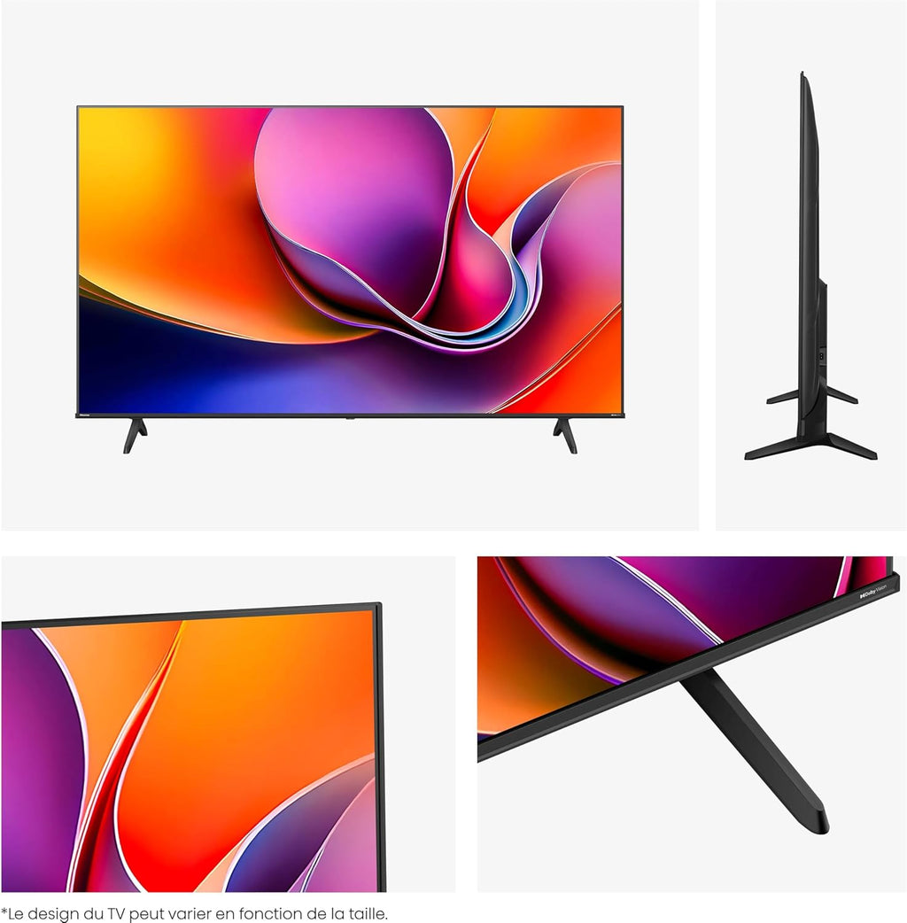 Smart TV Hisense de 65 pulgadas 65A6Q 4K UHD, Dolby Vision, HDR, VIDAA con Youtube, Netflix, Disney+, Channel+ (Modelo 2025)