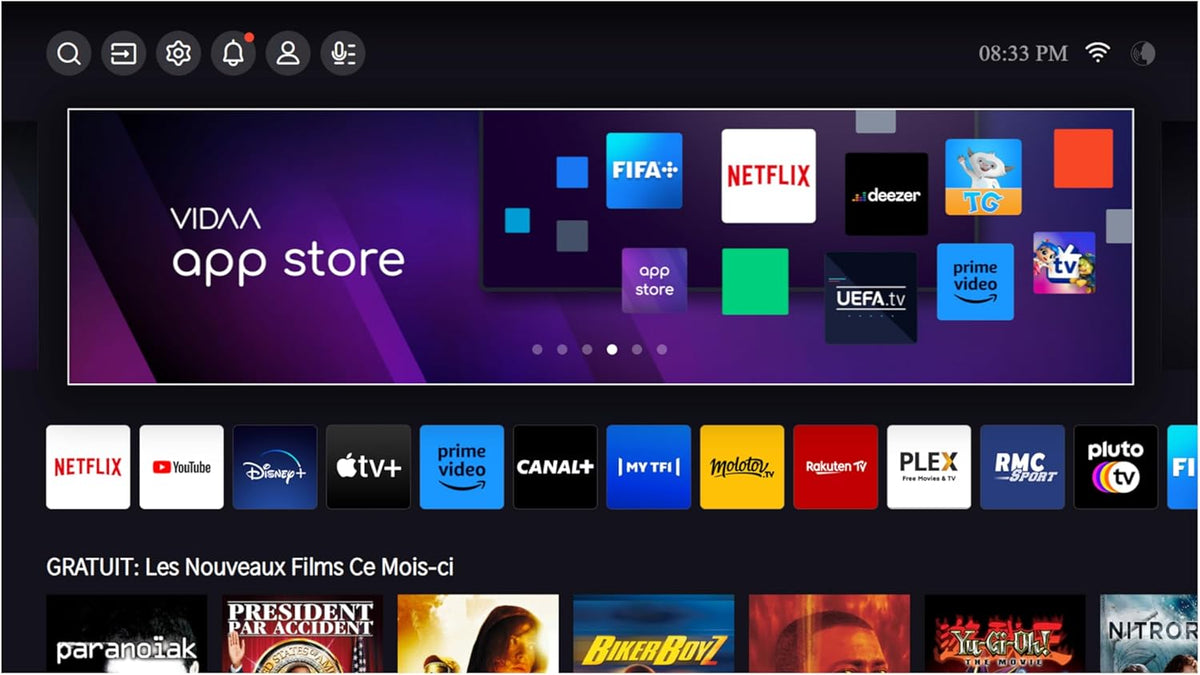 Hisense Smart TV 55 pulgadas 55A6N 4K UHD Dolby Vision HDR VIDAA con Youtube, Netflix, Disney+, Channel+ (Modelo 2024)
