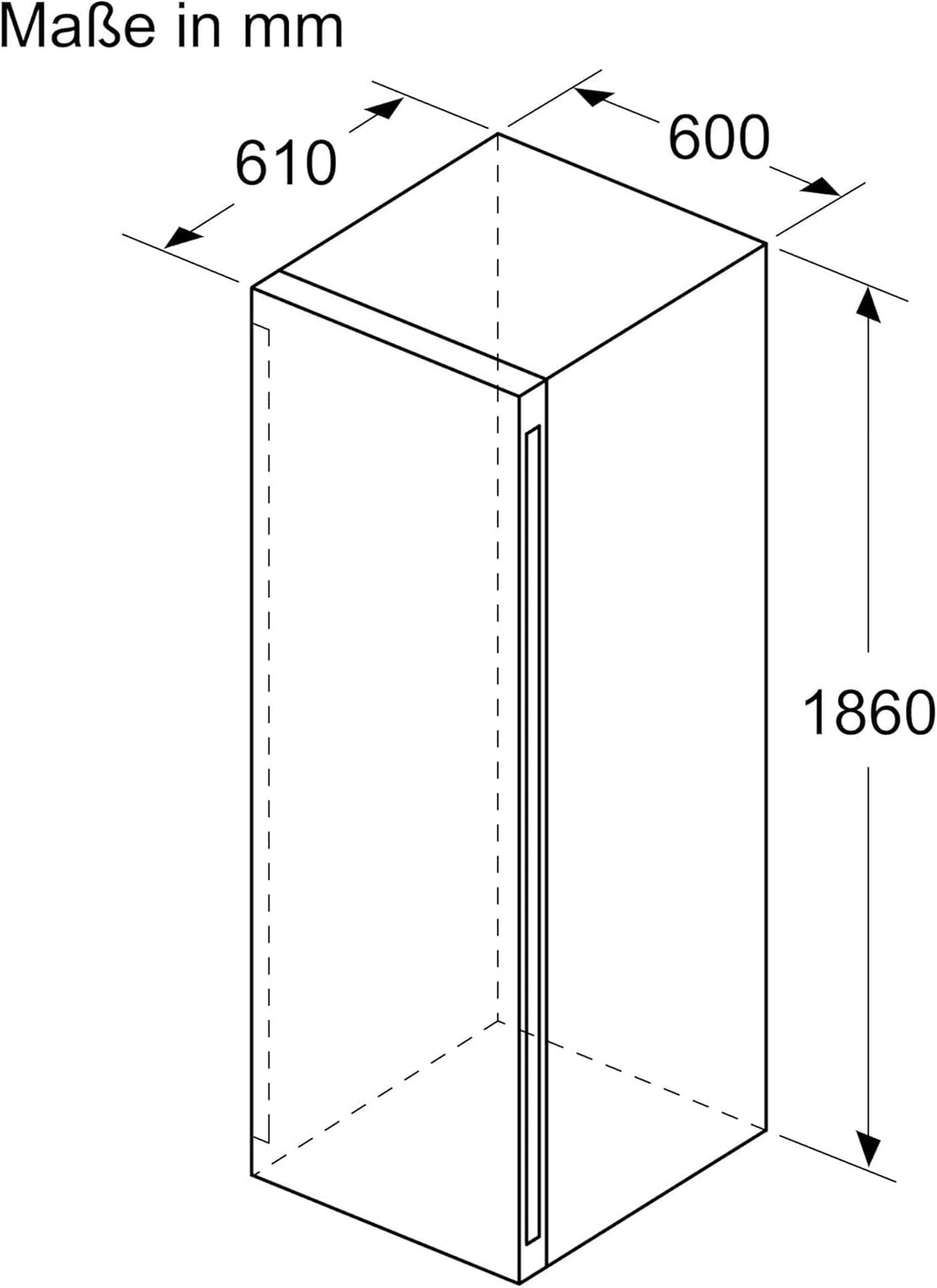 Bodega climatizada Bosch KWK36ABGA Serie 6, 186 x 60 cm, 199 botellas, temperatura: 5-20 °C, dos zonas de temperatura, 405 l, iluminación LED uniforme, luz de presentación desconectable