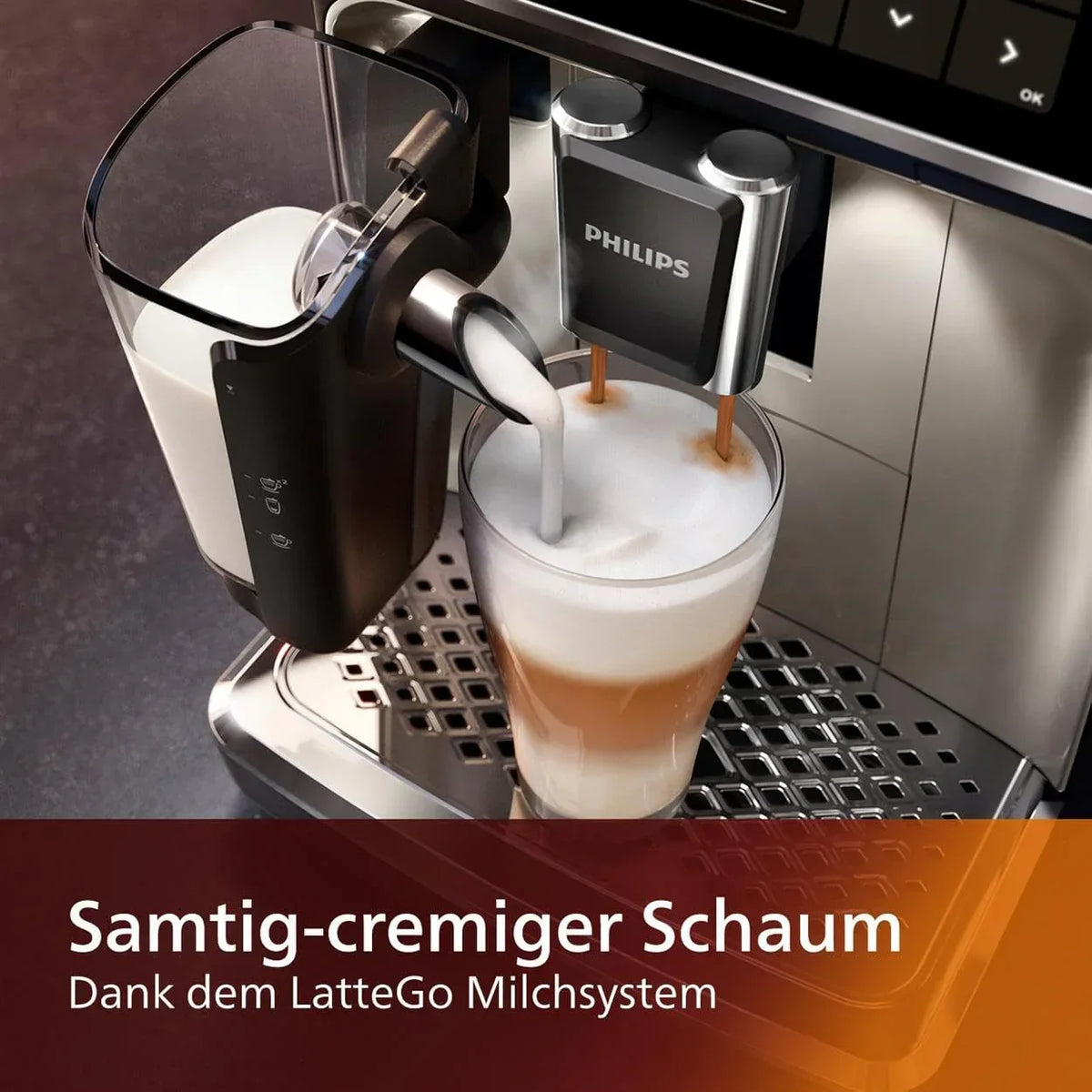 Cafetera espresso automática Philips Serie 5400: disfrute de 12 bebidas, sistema LatteGo de limpieza rápida, pantalla TFT intuitiva, ajustes de café personalizables, diseño de cocina de primera calidad (EP5441/50)