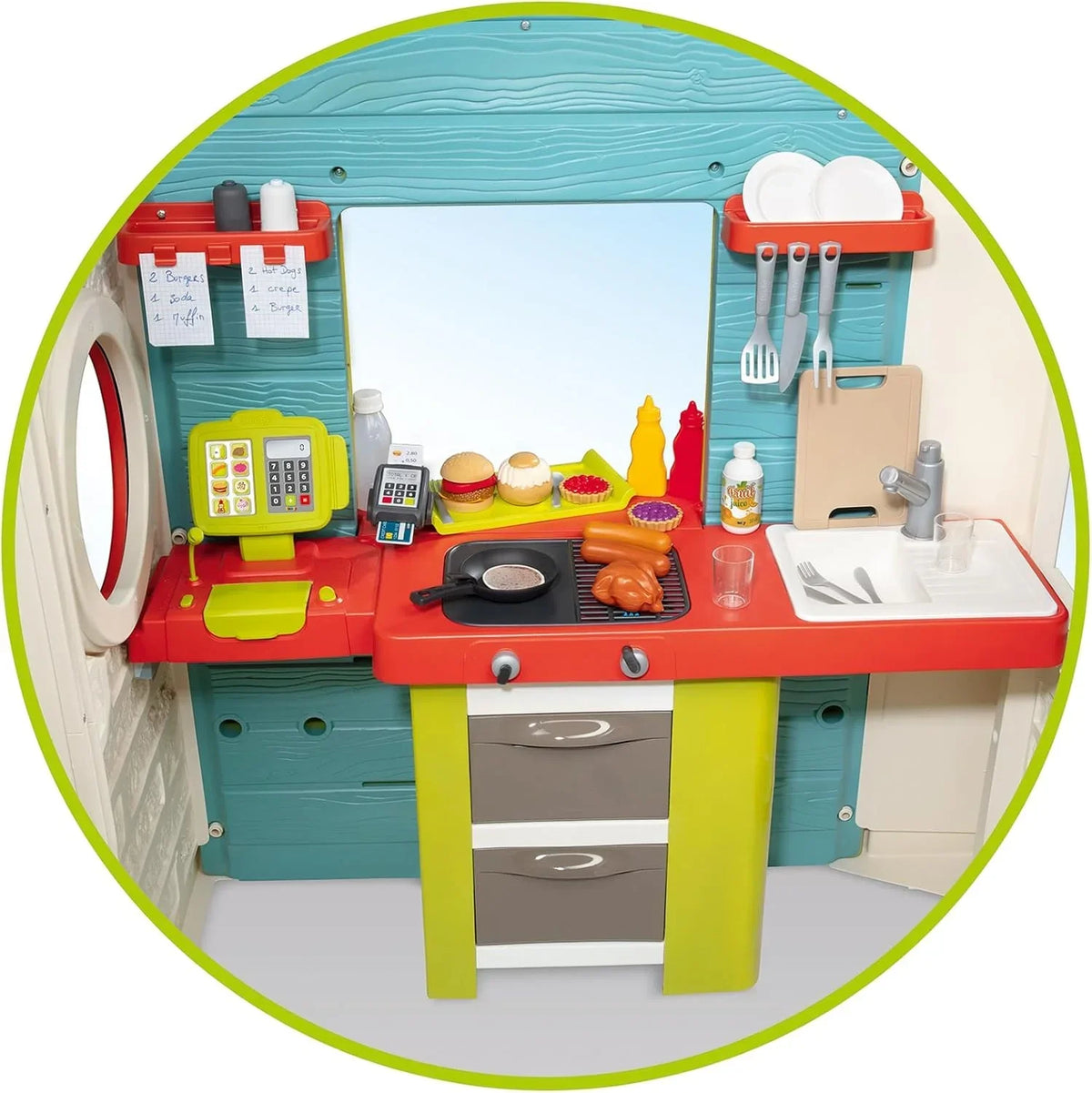 Smoby Life Garden House - Casa de Jardín Infantil - Incluye Jardinera, Comedero para Pájaros, Herramientas y Accesorios - Protección UV - Material Reciclado - más de 2 años (7600810408)