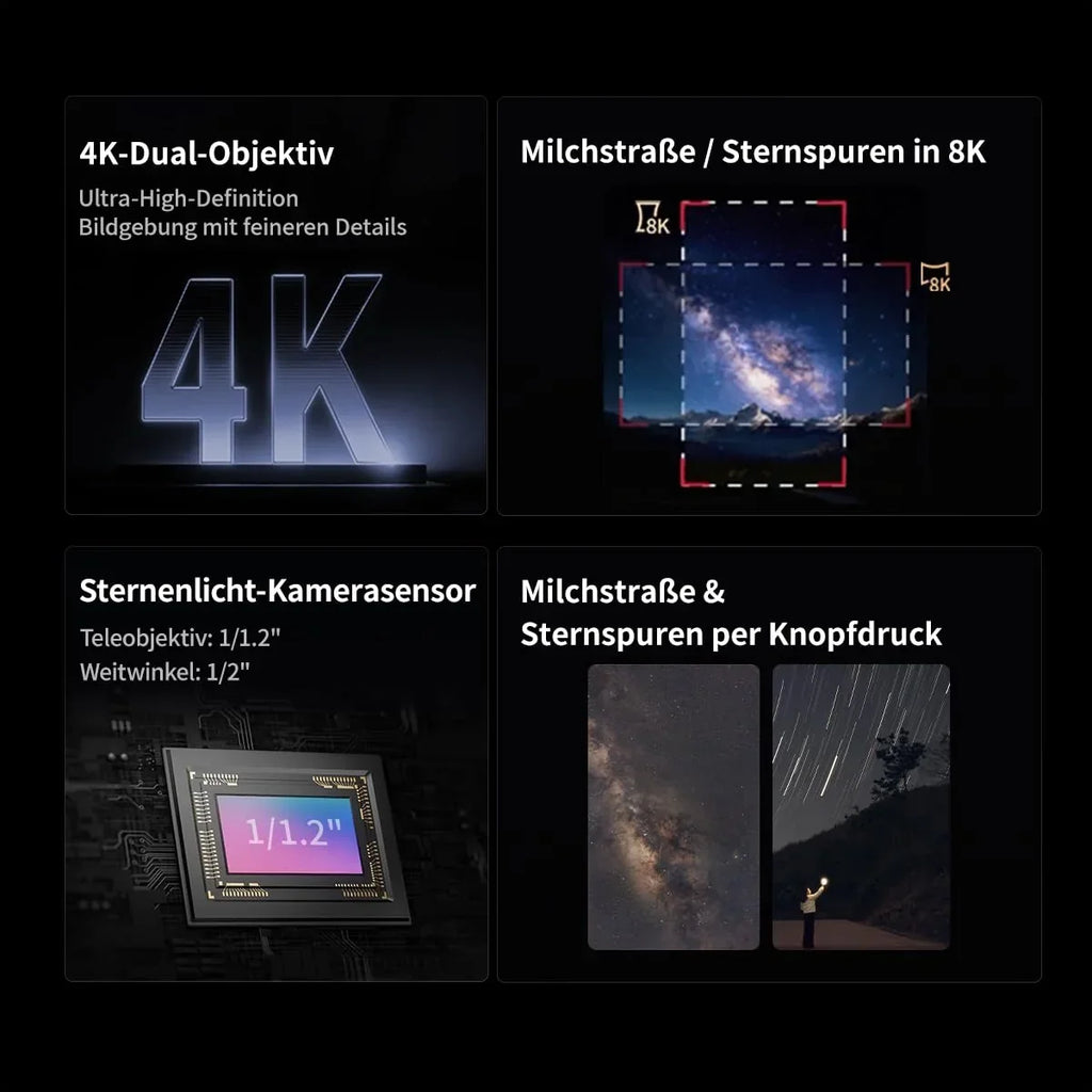 Telescopio inteligente Seestar S30 Pro para astrofotografía, objetivo de 30 mm, cámara dual 4K, seguimiento automático, control por aplicación GoTo