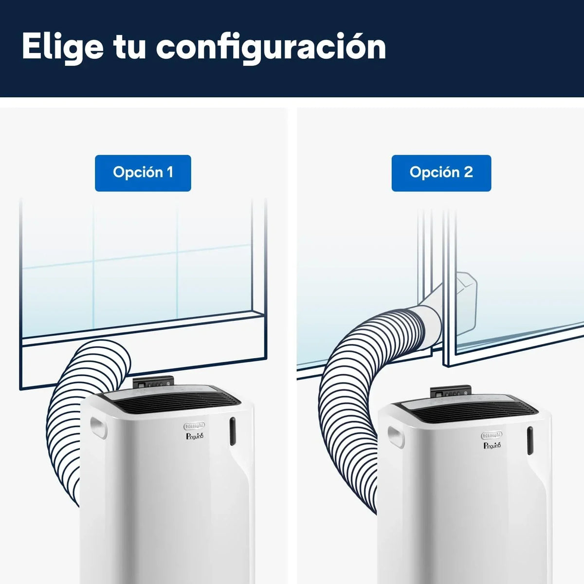 Pinguino PAC EM90K SILENT Aire Acondicionado Portátil 9.800 BTU/h, 2,5 kW, hasta 85 m³, función deshumidificador y ventilación