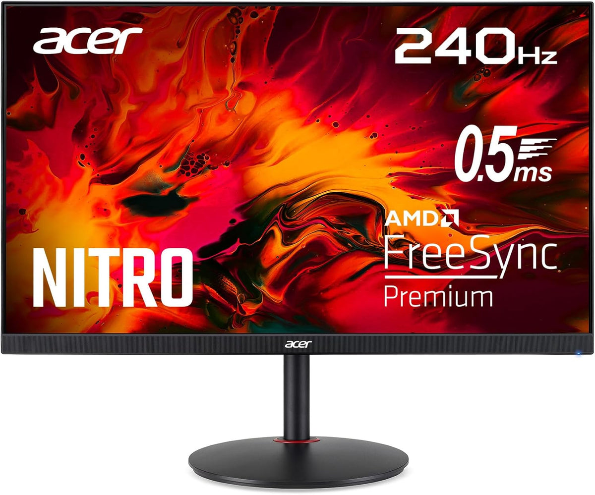 Acer Nitro XV272UW2bmiiprfx, Monitor PC 27" WQHD IPS, 240Hz (2560x1440, 16:9, AMD FreeSync Premium, 1ms (VRB), 400Nits, 2xHDMI 2.0/1xDP 1.4), Soporte Ajustable, Color Negro
