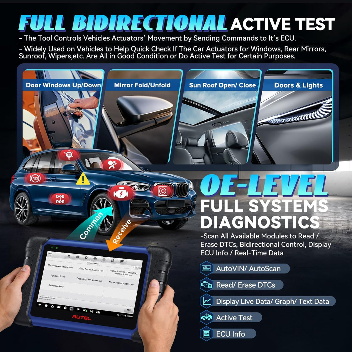 Autel MaxiIM IM508S Herramienta de Diagnóstico Automotriz con Programador de Llaves XP200, Programación IM508 KM100 Versión 2026, 2 Años de Actualización, Modos Experto y Smart, 3000+ Pruebas Bidireccionales, 40+ Servicios Especiales