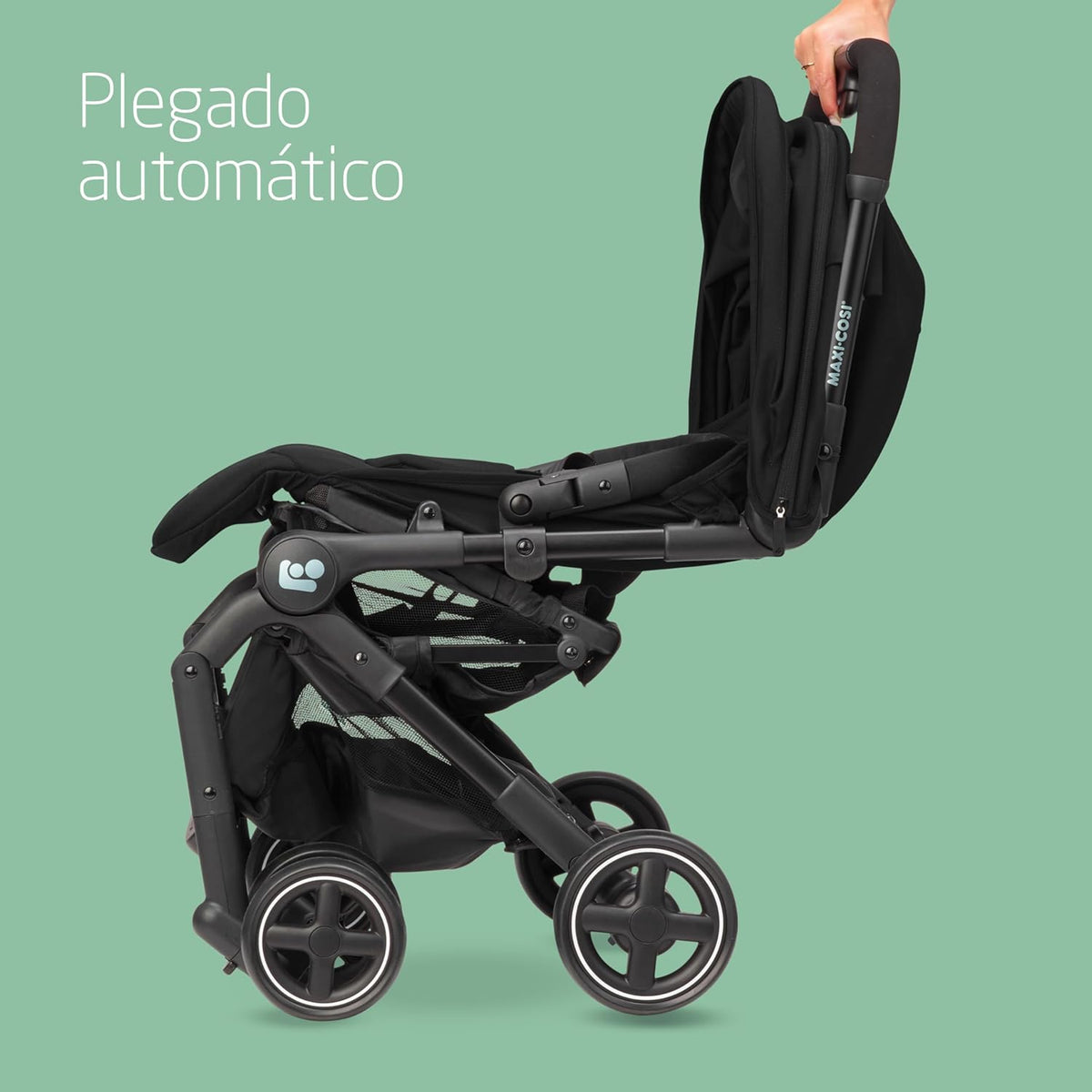 Maxi-Cosi Lara2, Silla de Paseo Ligera, 0-4 años, 0-22 kg, Silla de Paseo Compacta para Bebé, 3 Posiciones de Reclinado, Reclinación Total, Plegado Automático, Correa de Hombro, Essential Black