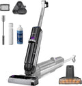 Eureka RapidWash NEW630 Aspirador y Fregona Inalámbrico, Aspiradora Escoba en Seco y Húmedo, Inclinación de 170°, Secado con Aire Caliente a 60℃, Antienredos, Autonomía de 38 Min, Aspirador de Líquidos y Polvo para Suelos Duros