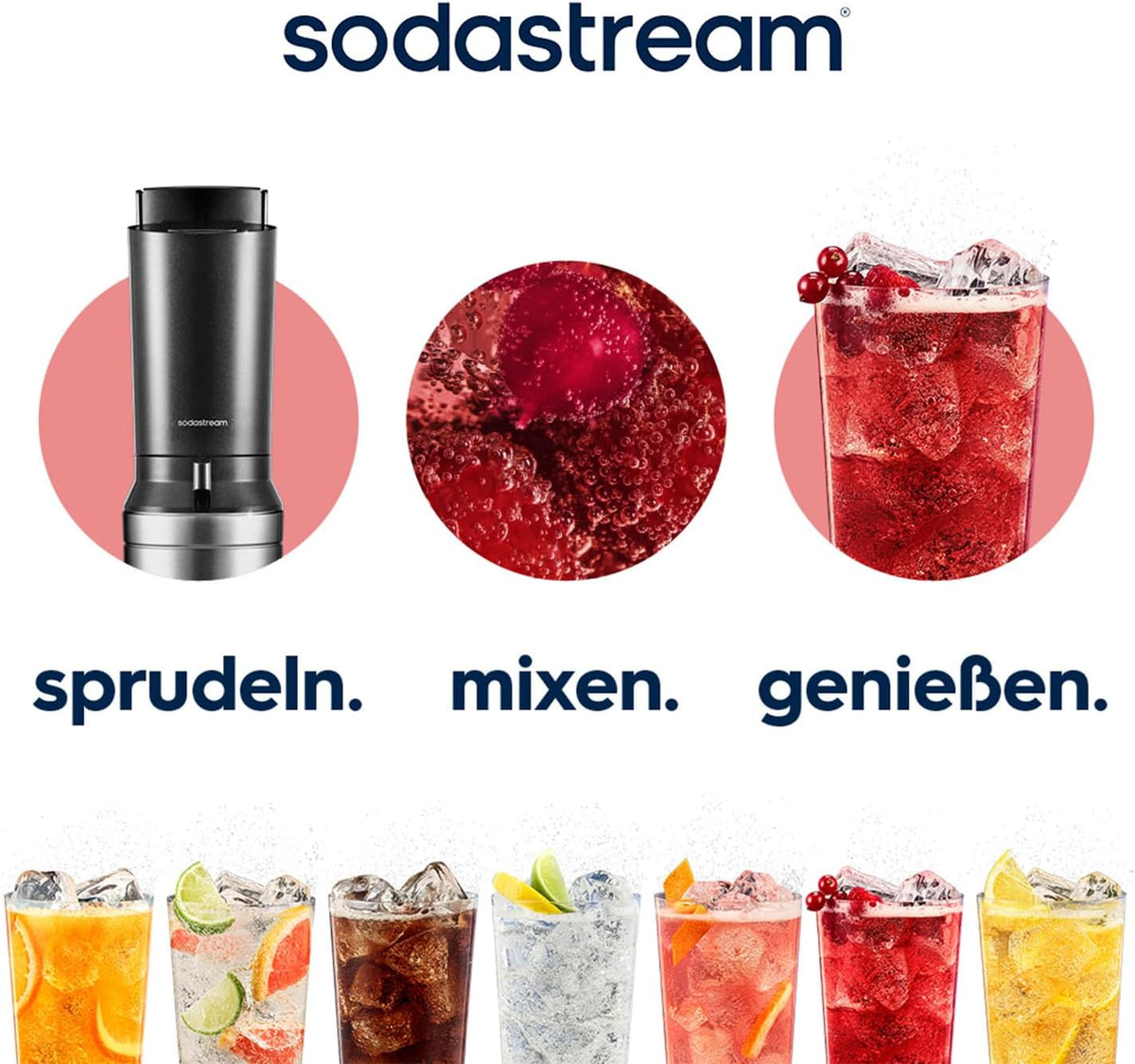 Máquina de agua con gas SodaStream Crystal 3.0 con 2 cilindros de CO2 Quick-Connect y 2 garrafas de cristal
