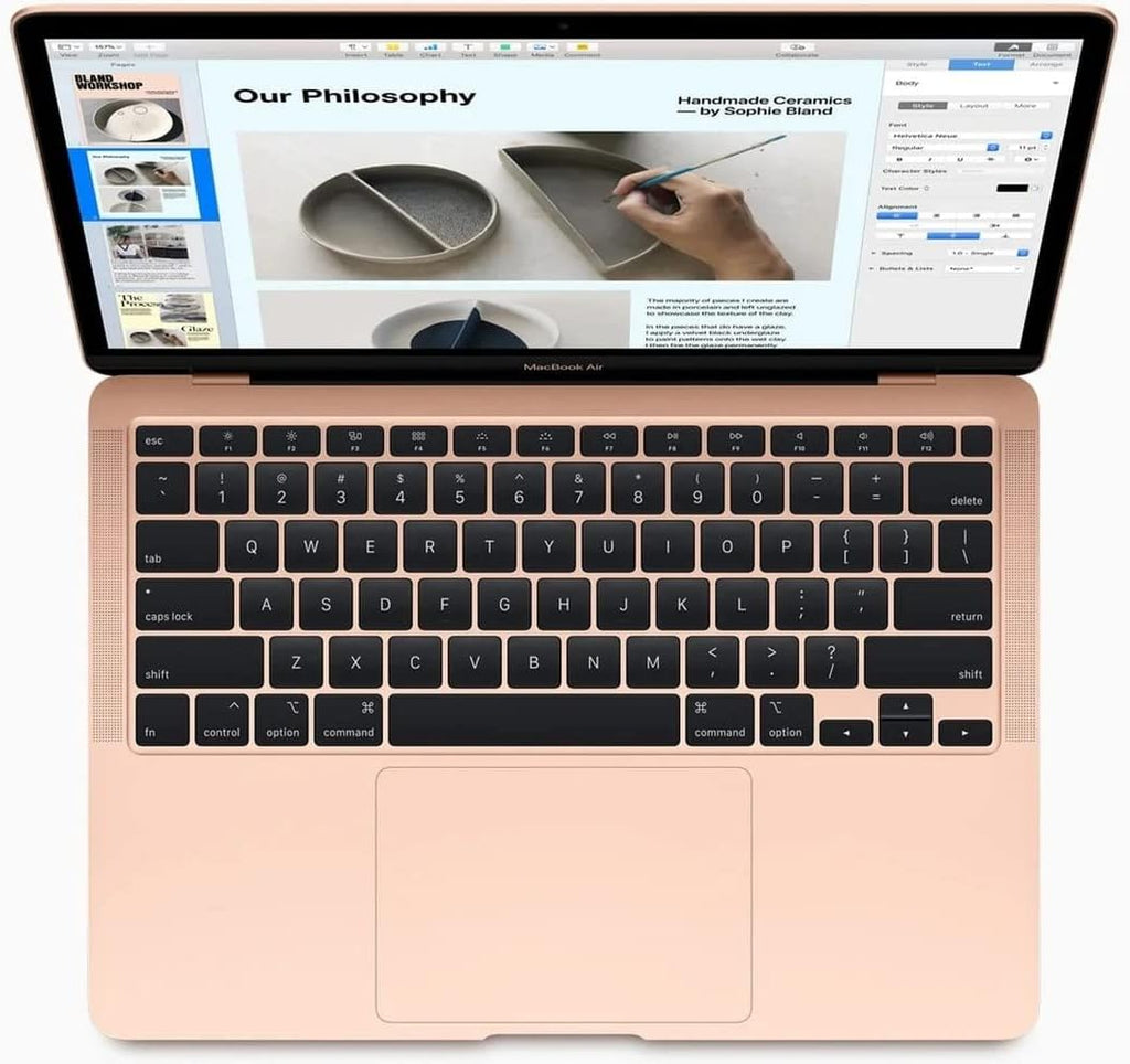 Apple MacBook Air Retina 2020 con chip Intel Core i3 de 1,1 GHz (13 pulgadas, 8 GB de RAM, 256 GB de almacenamiento SSD) Azerty Francia/Bélgica - Oro (Reacondicionado)