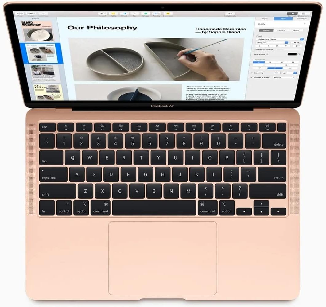 Apple MacBook Air Retina 2020 con chip Intel Core i3 de 1,1 GHz (13 pulgadas, 8 GB de RAM, 256 GB de almacenamiento SSD) Azerty Francia/Bélgica - Oro (Reacondicionado)