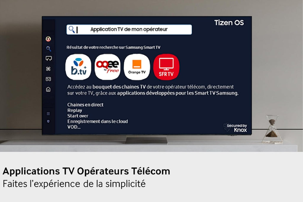 Televisor Samsung 75" QLED 4K Smart TV 75Q7F3, Quantum Dots, procesador IA Q4, WiFi, Airplay, HDR, Q-Symphony, OTS Lite, seguridad Knox, Gaming Hub, Bixby, aplicaciones de operador integradas
