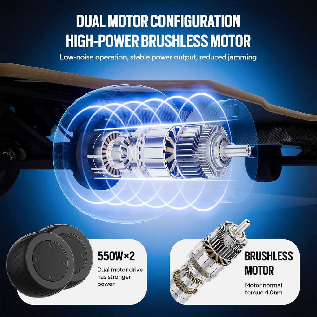 Patineta eléctrica con control remoto para adultos y jóvenes, motor de 2000W/1100W/900W, velocidad ajustable