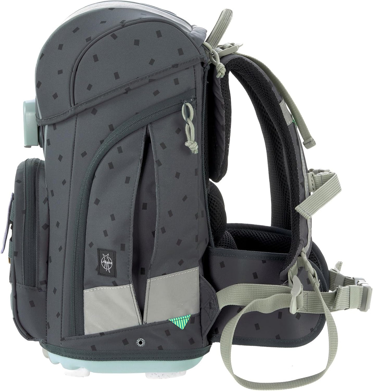 LÄSSIG Set de mochila escolar de 7 piezas para niños/School Set Boxy Unique Negro