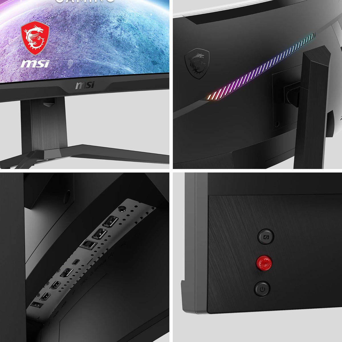 Monitor gaming curvo MSI MAG 275CQRXF de 27 pulgadas WQHD - 1000R, panel Rapid VA 2560 x 1440, 240 Hz / 1ms, 116% sRGB, DisplayHDR 400, Adaptive Sync, DP 1.4a, HDMI 2.0b, USB Type-C