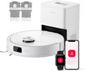Roborock Q10 S5+ Set Robot aspirador y fregasuelos con estación, succión de 10000 Pa, vaciado automático, sistema antienredos doble, sistema VibraRise 2.0, navegación y mapeo, evasión de obstáculos, APP