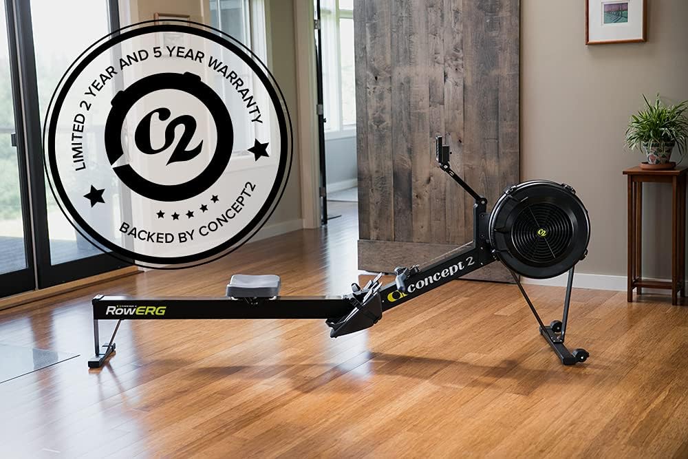 Máquina de remo RowErg Modelo D con resistencia por aire, monitor PM5, patas estándar, equipo de entrenamiento de cuerpo completo, hasta 227 kg