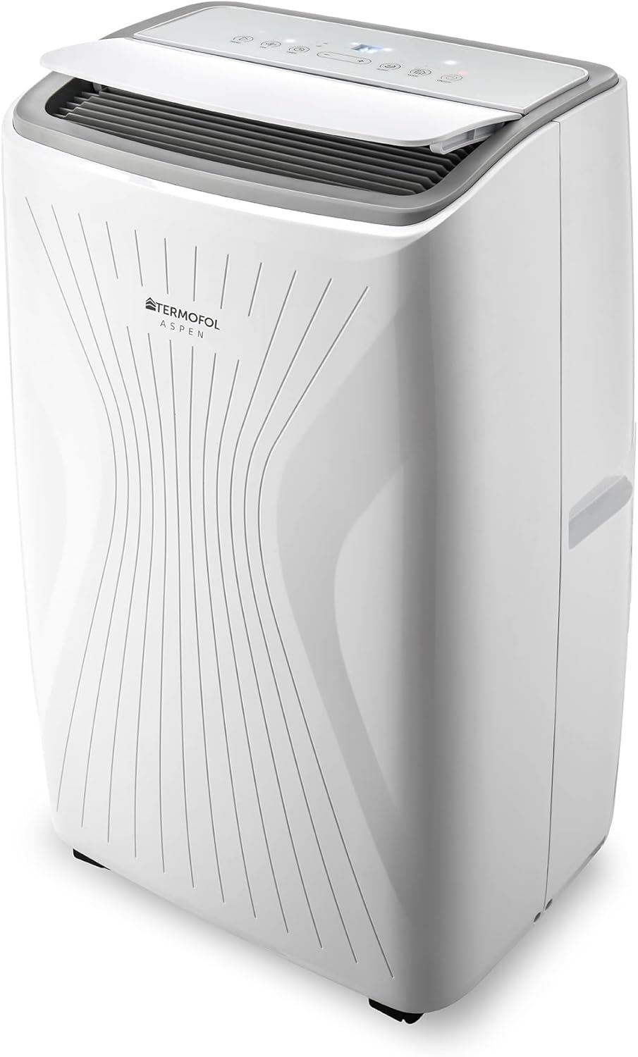 Aire acondicionado portátil Termofol ASPEN 4000W – 4 en 1: aire acondicionado, deshumidificador, ventilador, calefacción – control remoto por Wi-Fi – dispositivo inteligente de bajo consumo – diseño moderno – blanco