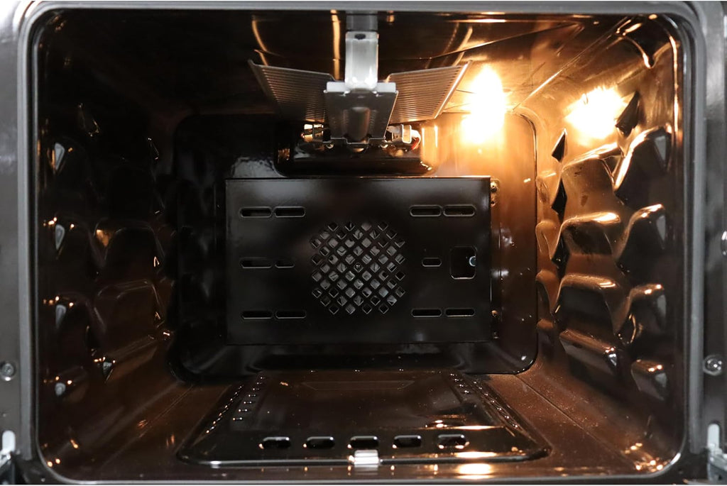 Cocina de gas Gasline SHGG6060FGIX de acero inoxidable, 60 cm, horno de gas con termostato y ventilador.