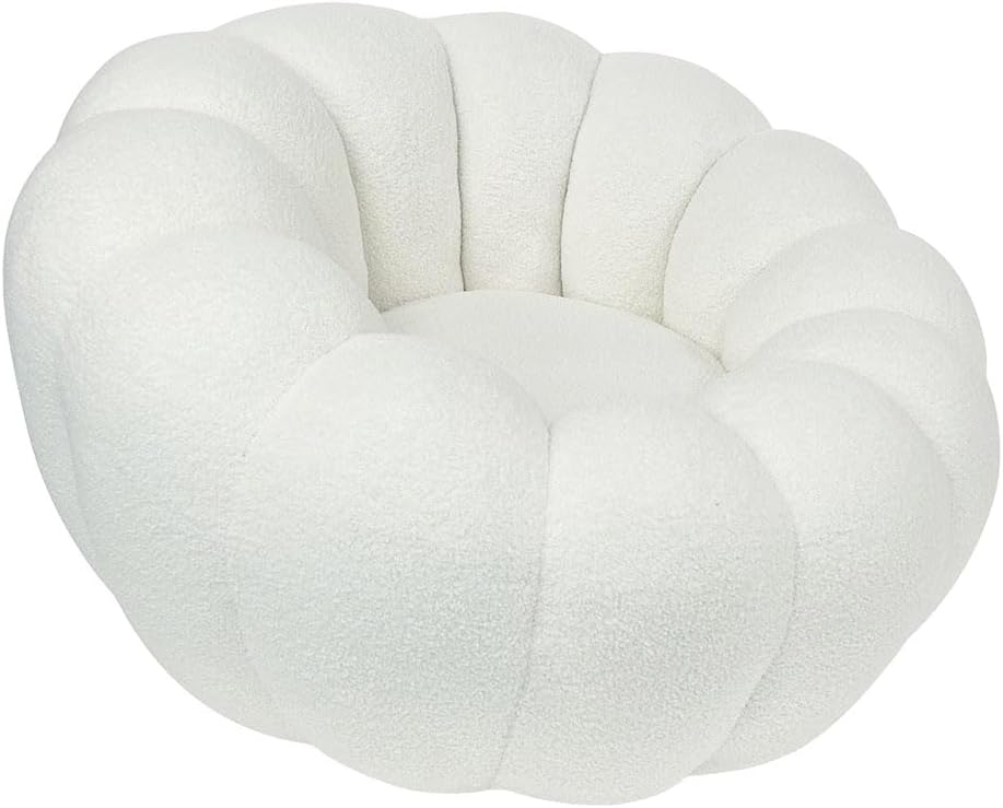 Sillón giratorio Milton & Oldbrook Vittoria con reposapiés, blanco