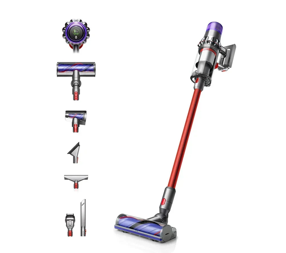 Aspiradora escoba inalámbrica Dyson V11 Extra 2026 – Hasta 60 minutos de autonomía – Acabado en níquel y rojo