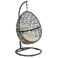Silla Colgante en Forma de Huevo Sunnydaze Caroline 2025 con Estructura de Acero y Cojín