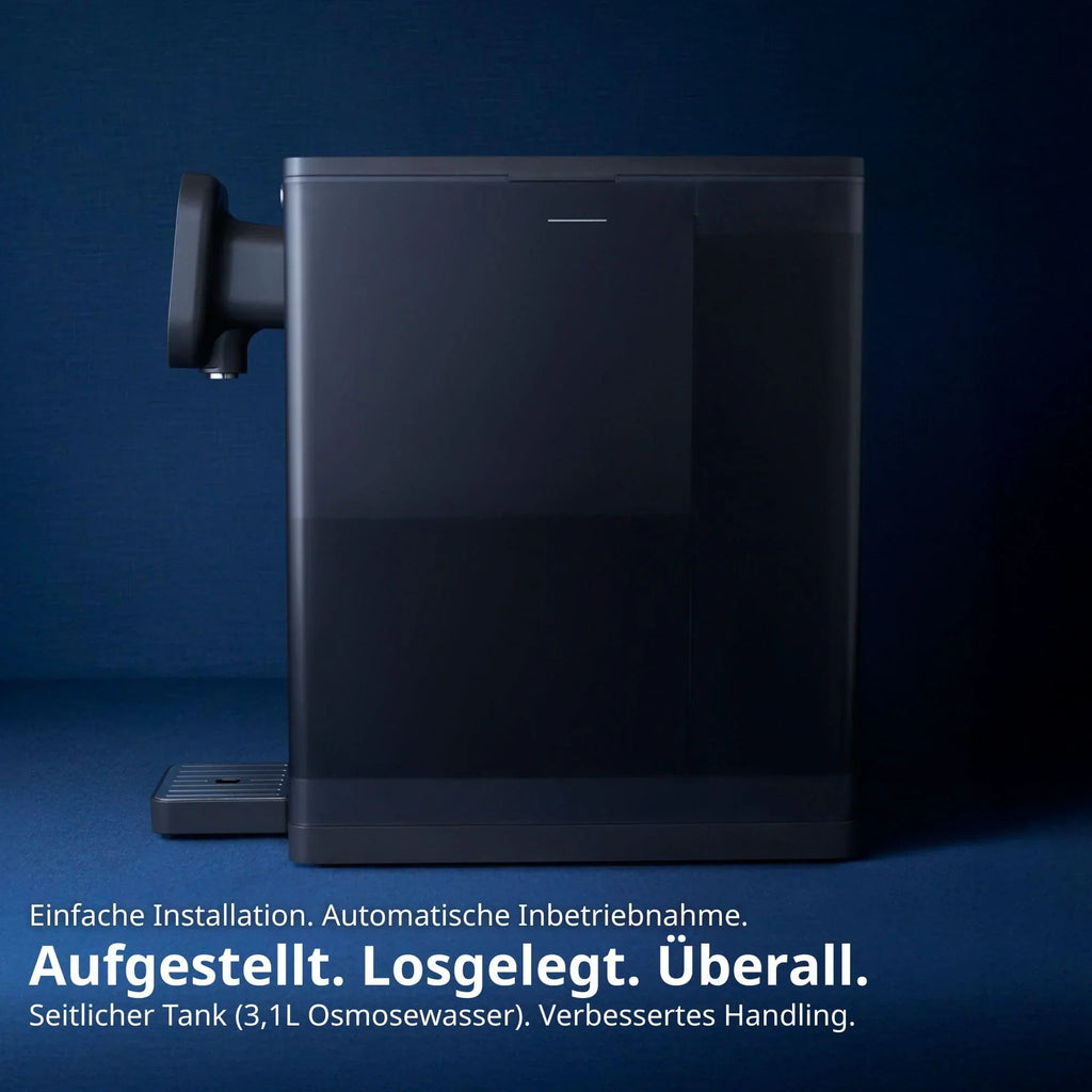 Sistema de ósmosis inversa de sobremesa Fusion Air con dispensador de agua caliente de 4,7 L, triple LED UV-C y filtrado de 10 etapas