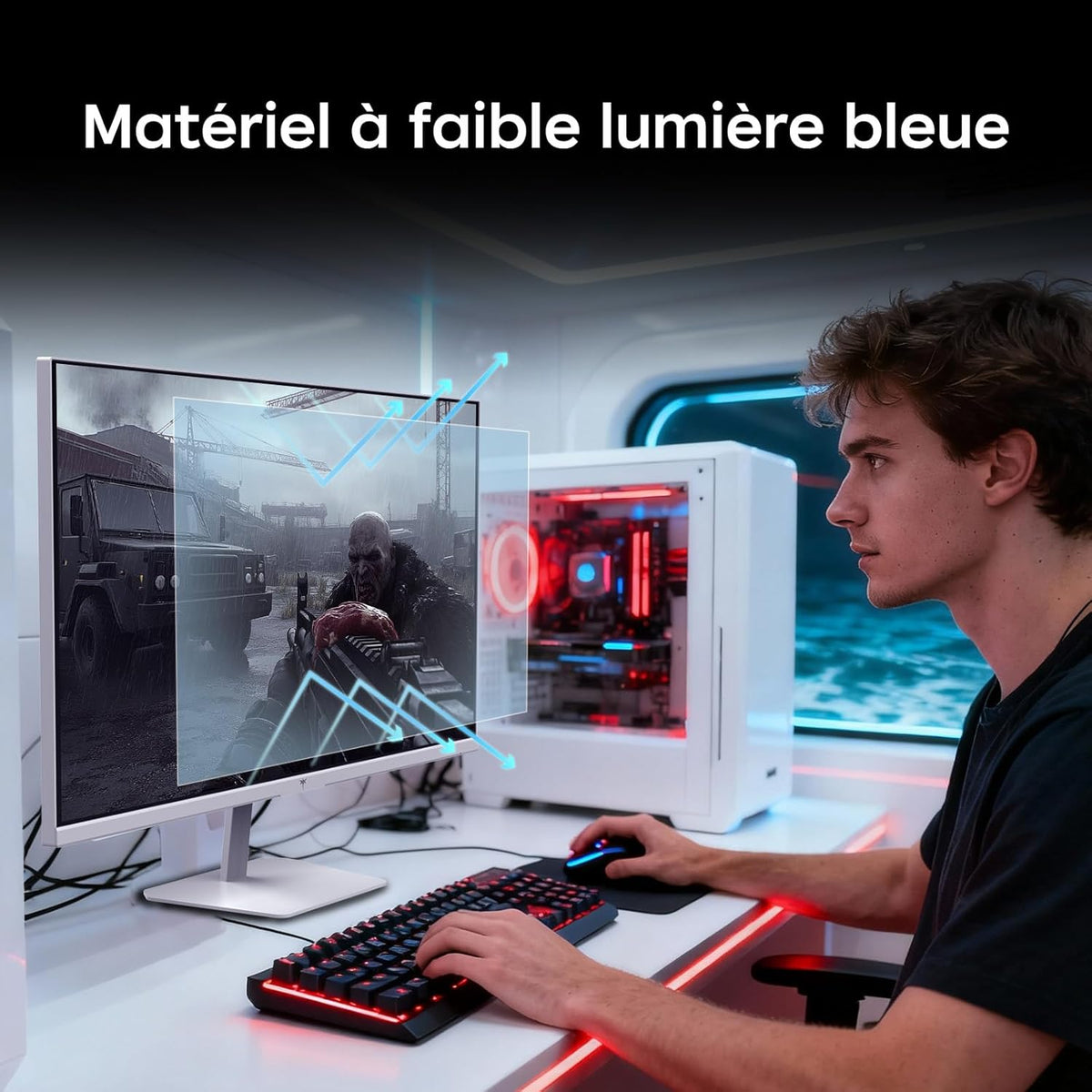 Monitor Gaming KTC de 24 pulgadas | FHD a 240 Hz | Panel Fast IPS | Tiempo de respuesta de 1 ms (MPRT) | Brillo de 400 CD/㎡, HDR400 | Adaptive Sync | 116% sRGB, 92% DCI-P3, ΔE＜2 | Blanco | H24F7