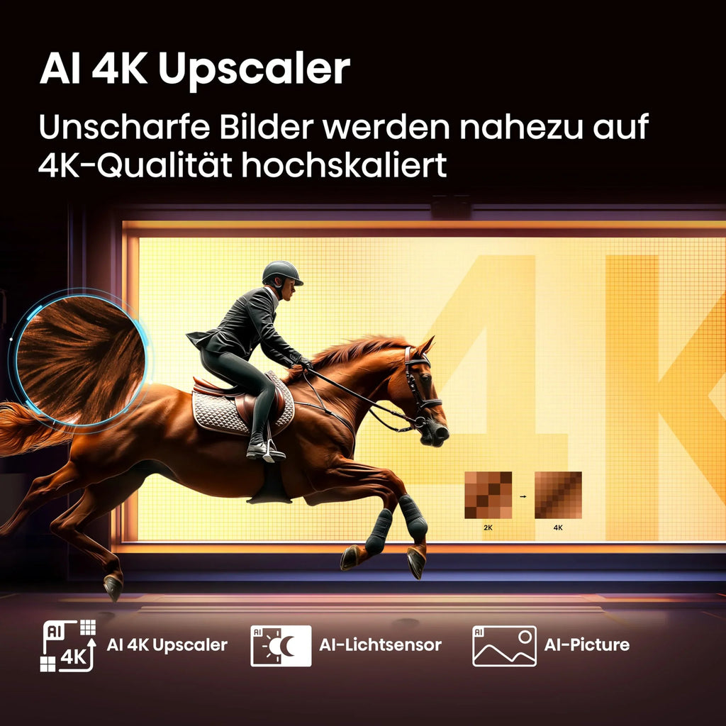 Televisor Hisense 43E7Q, 43 pulgadas, 4K UHD QLED, Smart TV, Game Mode Plus, Filmmaker Mode, Dolby Vision Atmos, HDR10, HLG, HDR Immersive, AI 4K Upscaler, Dolby MS12, DTS X, control por voz [2025]