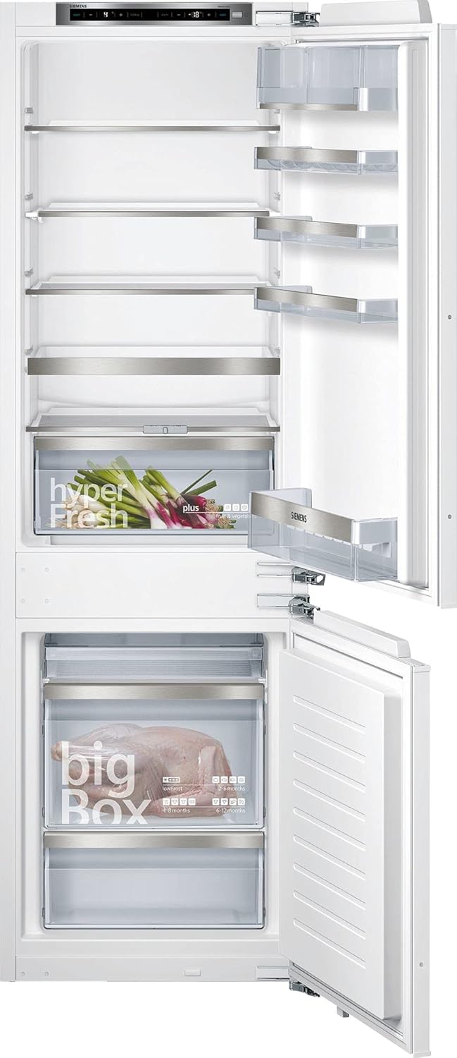 Siemens KI86SADE0 iQ500 Frigorífico combi integrable/E / 219 kWh/año / 266 l/lowFrost/hyperFresh Premium 0° / Iluminación LED