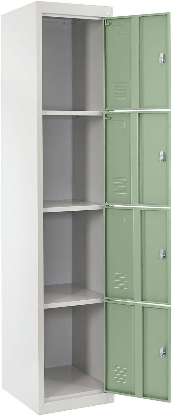 Taquilla Mendler Boston T163, armario para objetos de valor, casillero, metal 180x38x45cm - verde