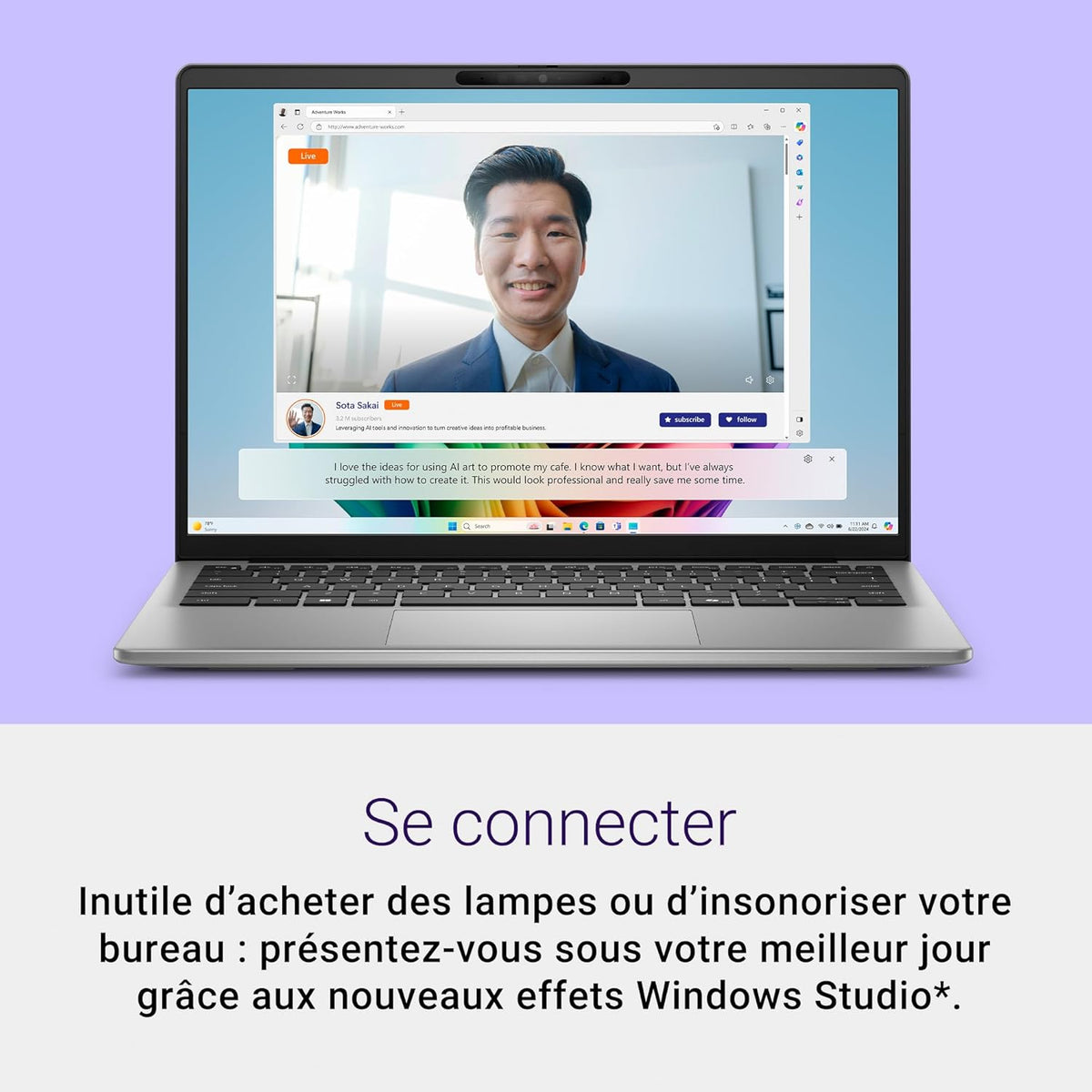 Dell Inspiron 14 (5441) Copilot+ PC portátil, pantalla de 14" FHD+ 60 Hz, Snapdragon X Plus, 16 GB de RAM, 512 GB SSD, Qualcomm Adreno, Windows 11 Home, teclado retroiluminado AZERTY - Gris Titanio
