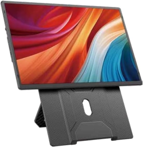 domyfan Pantalla portátil FHD 1200P de 16,1", pantalla dual con soporte magnético de 360°, extensión de pantalla para portátiles de 13 a 17,3", Plug & Play para Windows/Mac/PC/Xbox/PS5